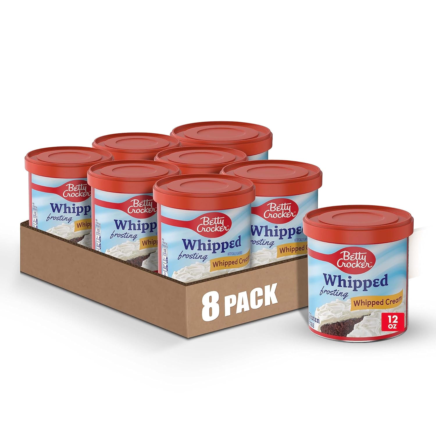 Betty Crocker Gluten Free Whipped Cream Frosting, 12 Oz. (Pack Of 8)