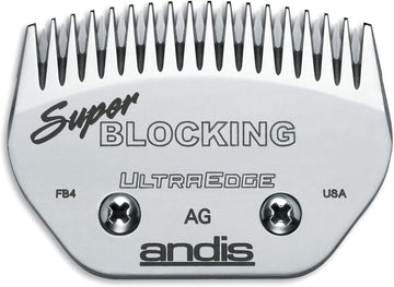 Andis 64340 Carbon-Infused Steel Ultraedge Super Blocking Large Animal Clipper Blade, Blocking, Stainless Steel