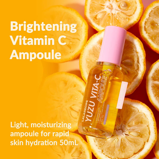 Yuzu Vita C Facial Ampoule | Hydrating & Brightening Korean Glow Ampoule With Niacinamide And Vitamin C | Dark Spot Care For Glowing Skin | Vegan Day & Night Face Ampoule (1.69 Fl Oz)