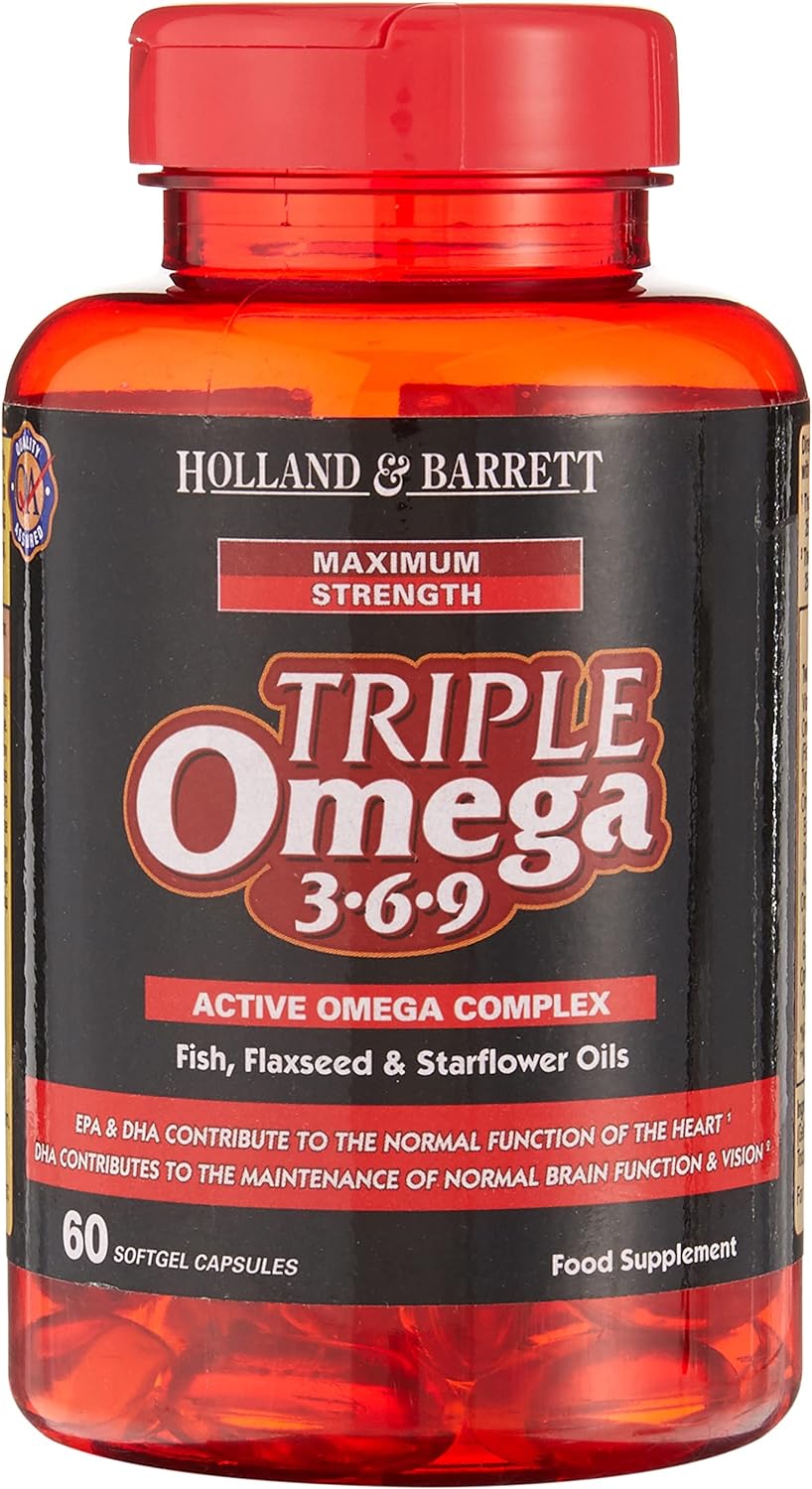 Holland & Barrett Maximum Strength Triple Omega 369 60 Capsules