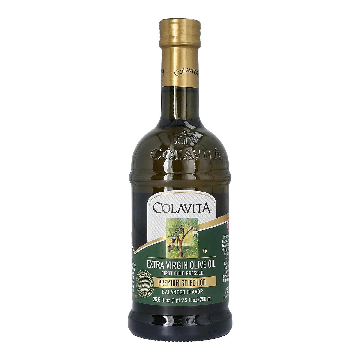 Colavita Premium Selection Extra Virgin Olive Oil Glass Bottle 25.5 Fl Oz