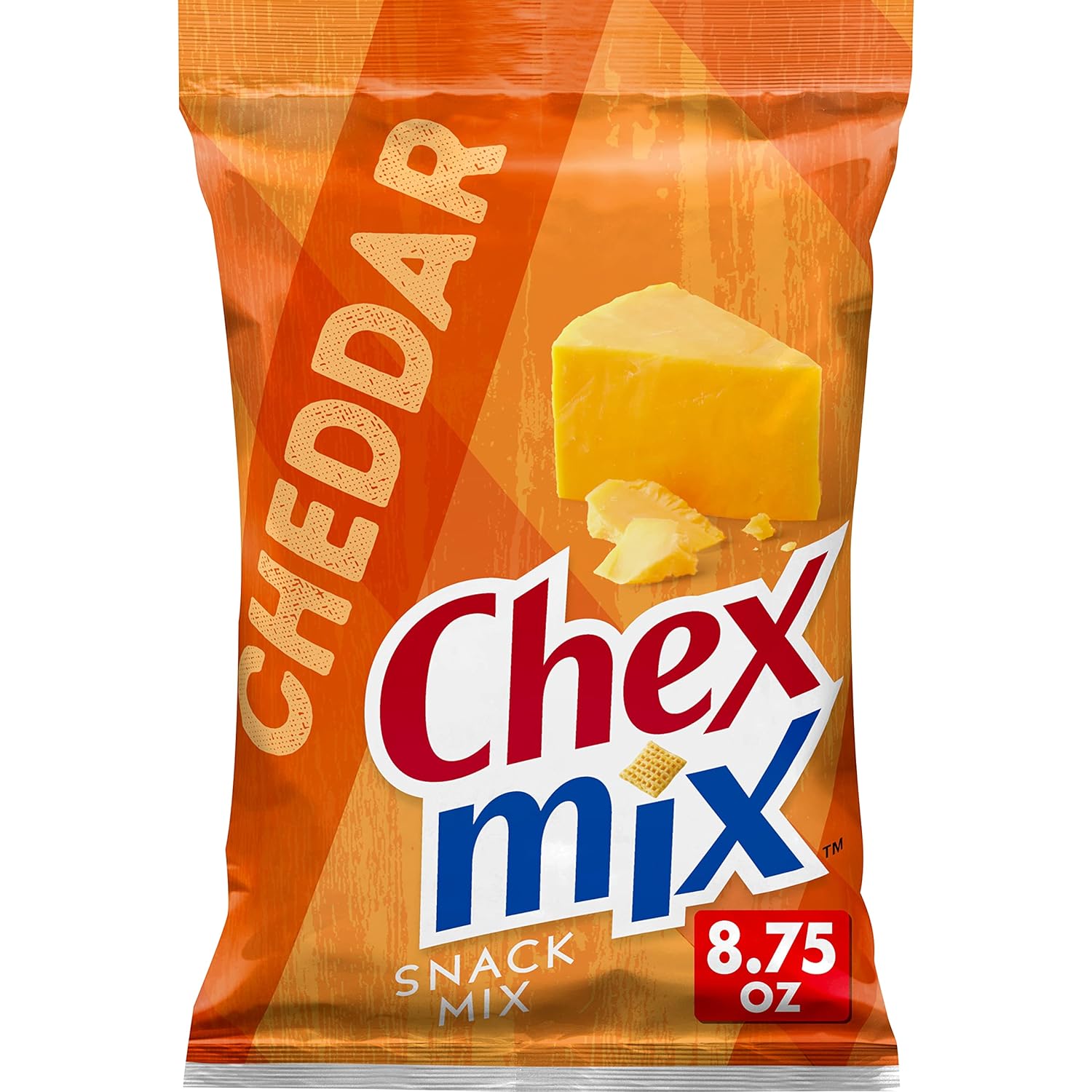 Chex Mix Snack Mix, Cheddar, Savory Snack Bag, 8.75 oz