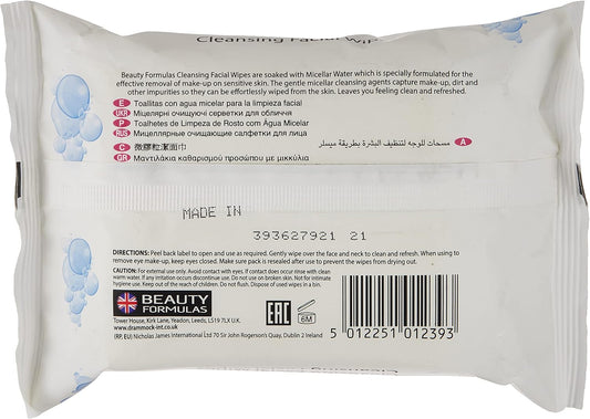 Beauty Formulas Micellar Cleaning Facial 25 Wipes