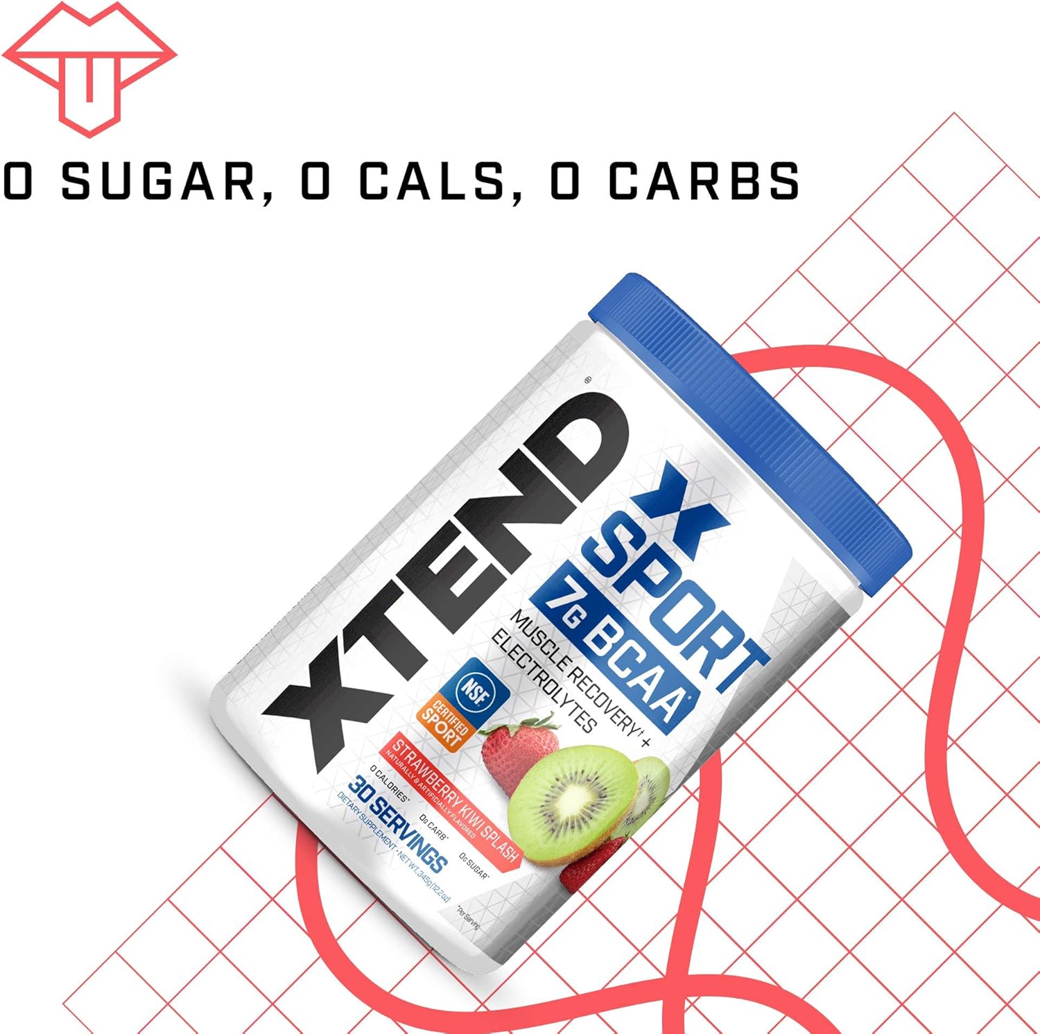 XTEND Sport BCAA Powder Strawberry Kiwi Splash - Electrolyte Powder for Recovery & Hydration with Amino Acids - 30 Servings : Health & Household