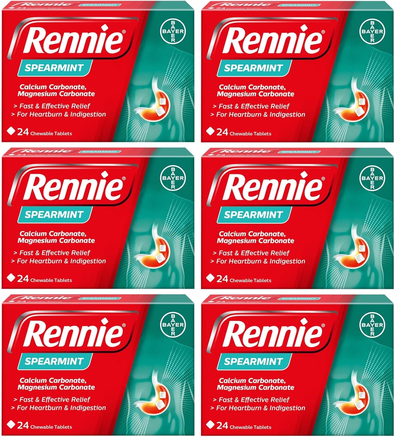 Rennie Spearmint - Pack Of 24 Tablets
