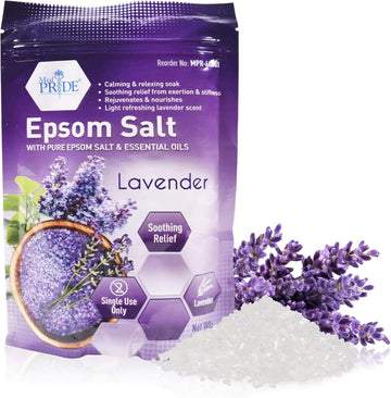 Med Pride Epsom Bath Salts 19.2Oz, With Green Tea & Chamomile - Relaxing Foot Bath Salts For Soothing, Muscle Recovery & Relaxation - Soaking Salts