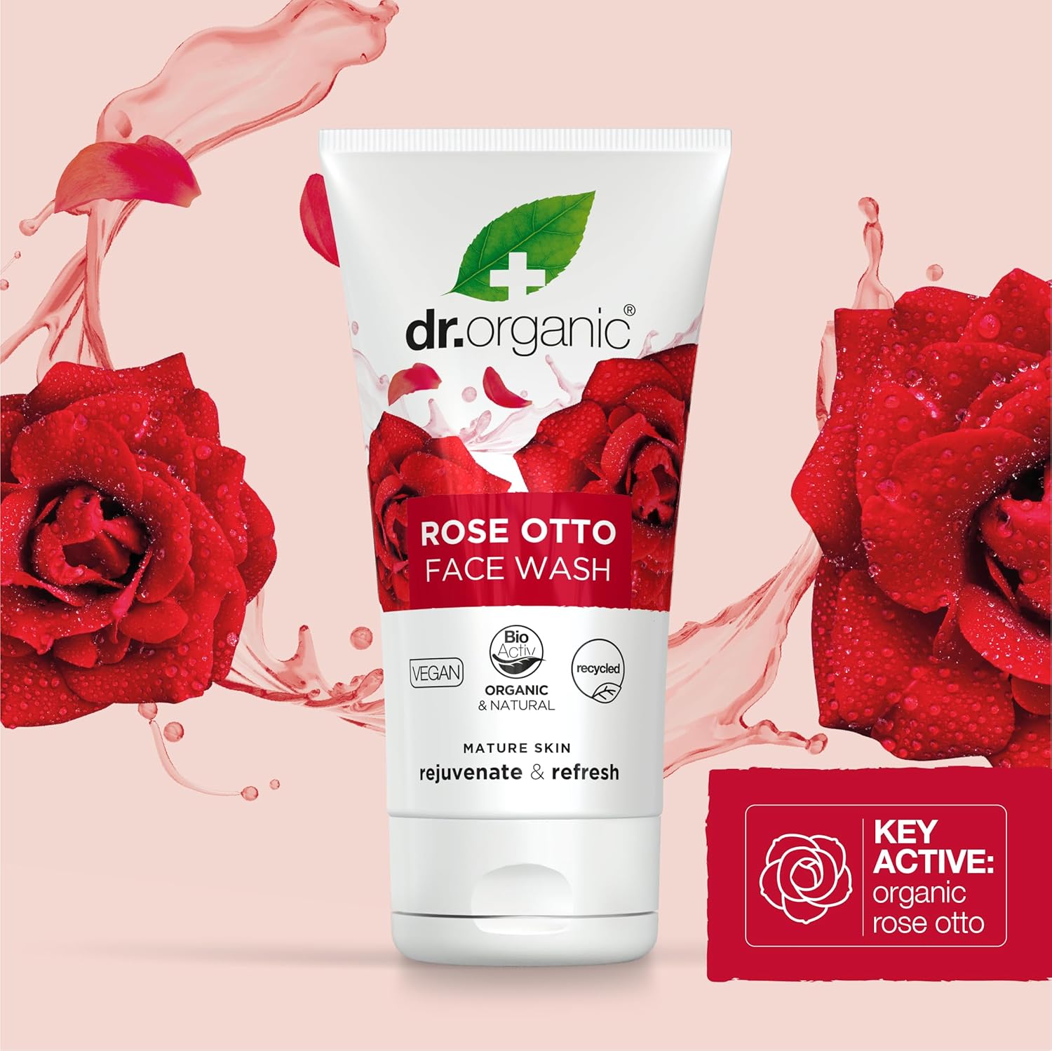 Dr. Organic Rose Otto Face Wash | Cleanses And Rejuvenates Skin, Promotes Radiance, Natural, Certified Organic, Paraben & Sls-Free, 150 Ml / 5.1 Fl Oz : Beauty & Personal Care