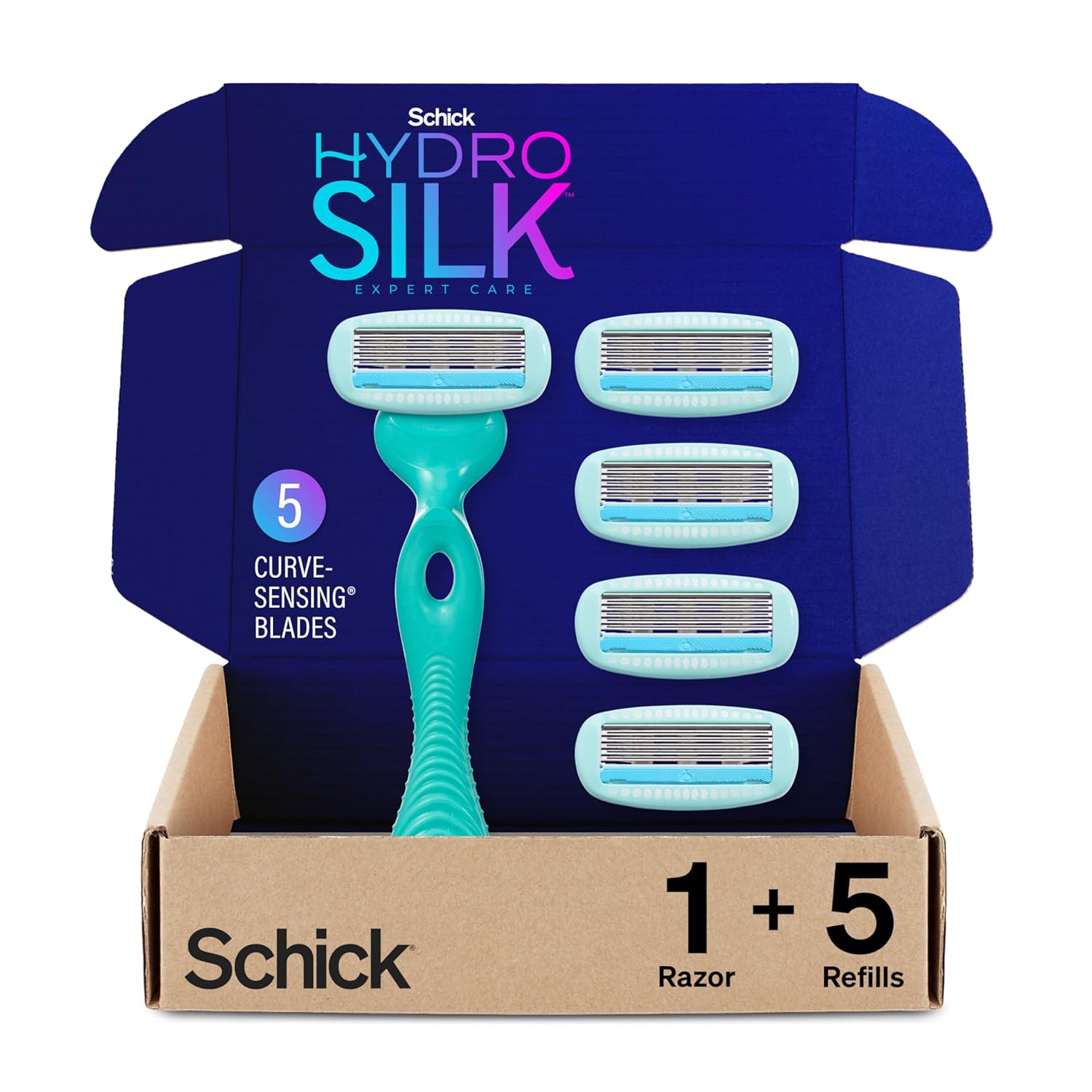 Sensitive Skin Razor for Women With 5 Moisturizing Razor Blade Refills