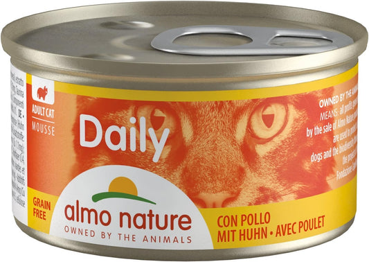 almo nature Daily Mousse with Chicken -Grain Free-(Pack of 24 x 85g Tins) :Pet Supplies