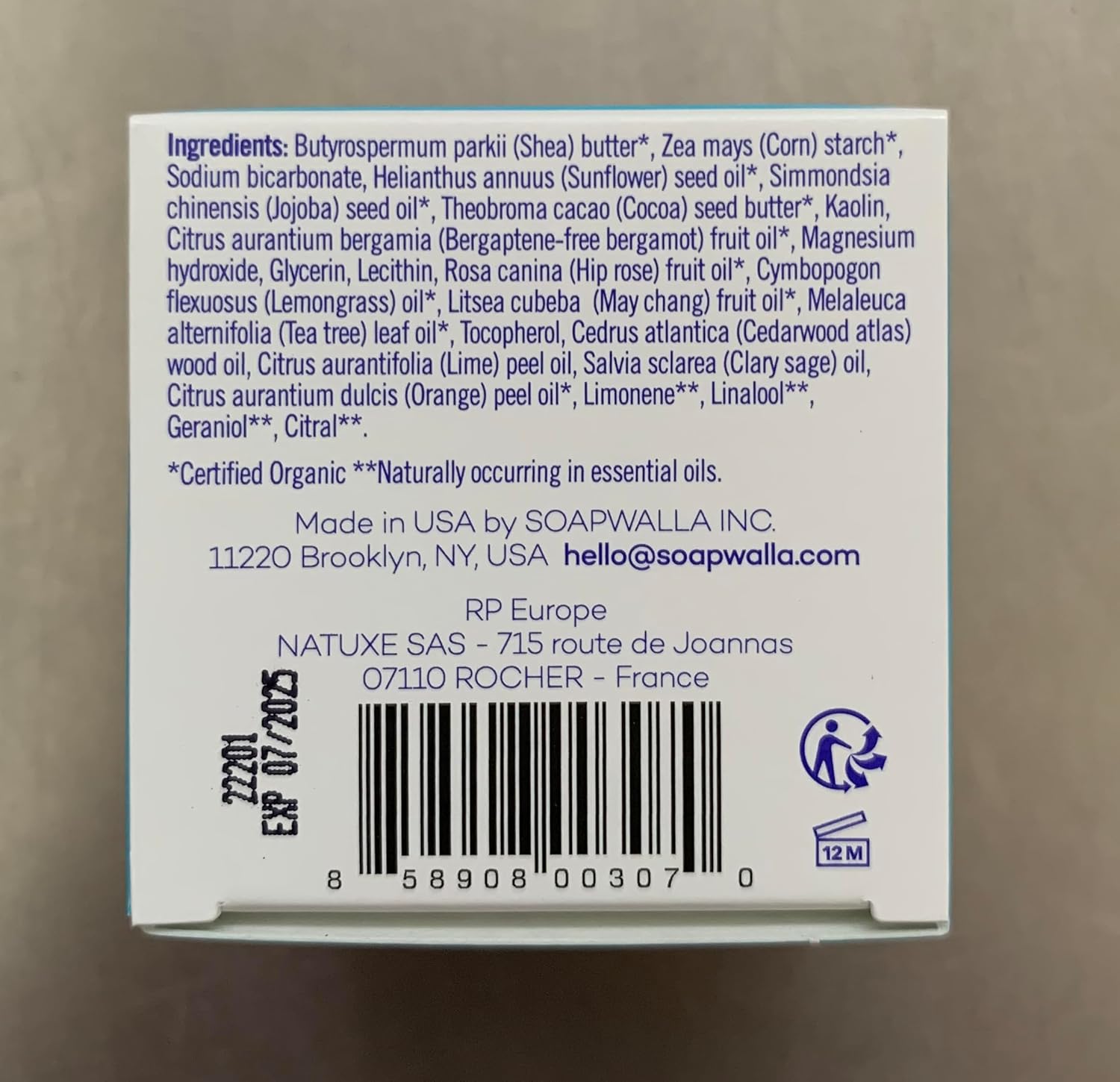Soapwalla - Natural Sensitive-Creme Citrus Aluminum-Free Deodorant Cream | Vegan, Cruelty-Free, Clean Skincare (Full Size, 2 Oz | 57 G) : Beauty & Personal Care