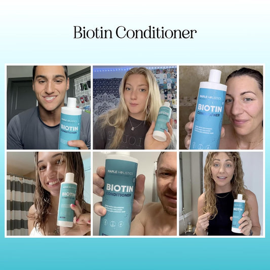 Volumizing Biotin Conditioner For Thinning Hair - Volumizing Conditioner For Fine Thin & Weak Hair - Sulfate Paraben & Silicone Free Hair Conditioner Nourishing Plant Proteins & B Vitamins (Mint)