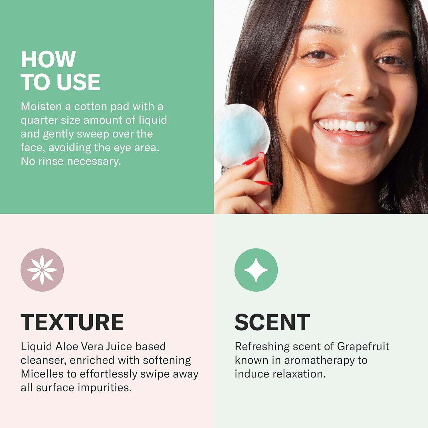 Odacite Odacité Facial Cleanser With Foam - Blue Aura Cleansing Water Facial Wash With Neem, Holy Basil & Turmeric - No-Rinse Micellar Water Removes Pollution, Impurities & Makeup, 4.0 Fl. Oz : Beauty & Personal Care