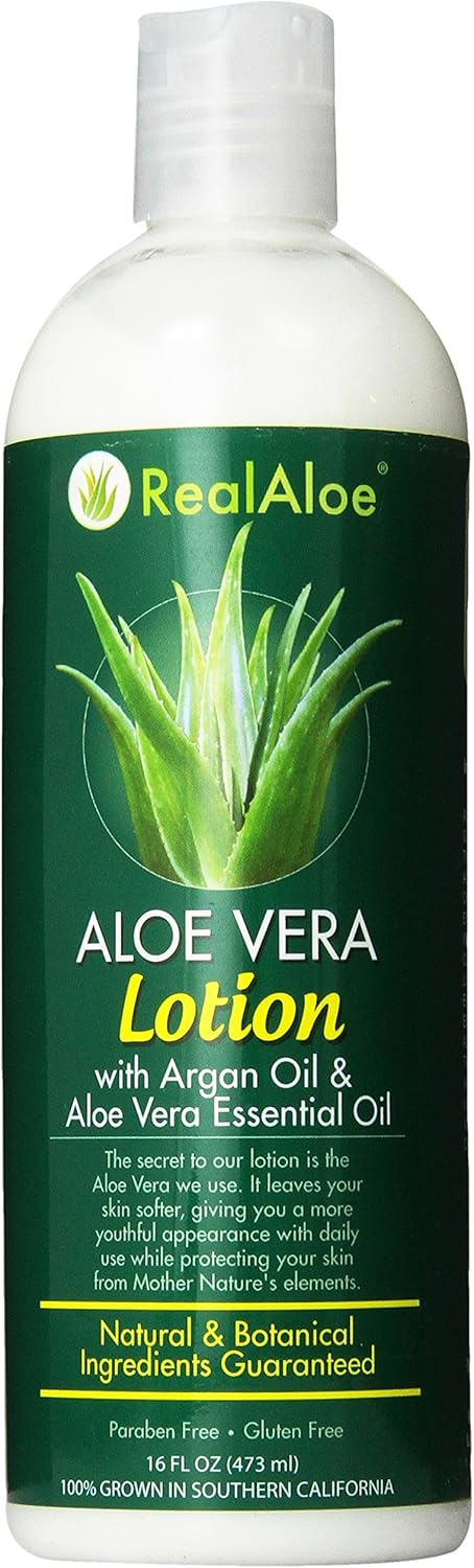 Real Aloe Lotion, Aloe Vera, 16 Fluid Ounce