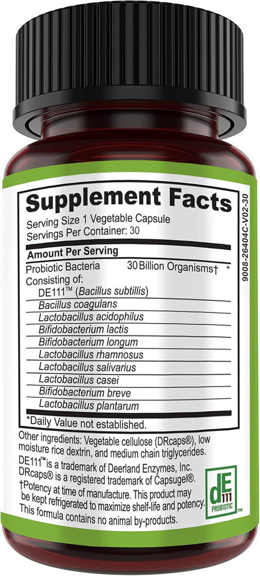 Ascendant Nutrition Bacillus Subtilis Probiotic - 30 Billion Cfu Multi-Strain Probiotics For Women And Men - Supports Digestive And Immune Health - 30 Capsules