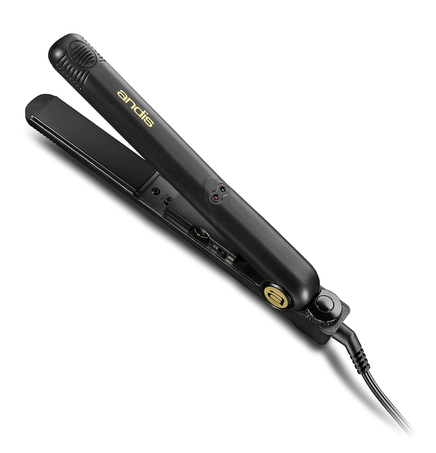 Andis 37685 Professional 1" 450ºF High Heat Ceramic Flat Iron with Dual Voltage & Auto Shut-Off, Black