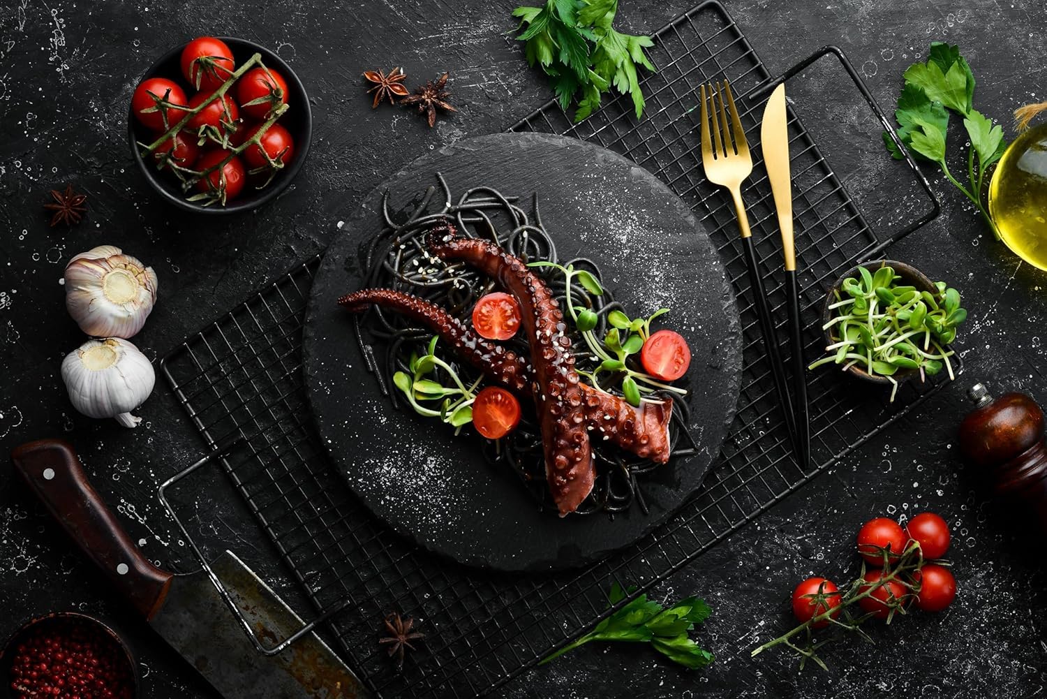Edible Premium Food-Grade Squid Cuttlefish Ink, Made In Germany. 100% Pure. All Natural Ingredient