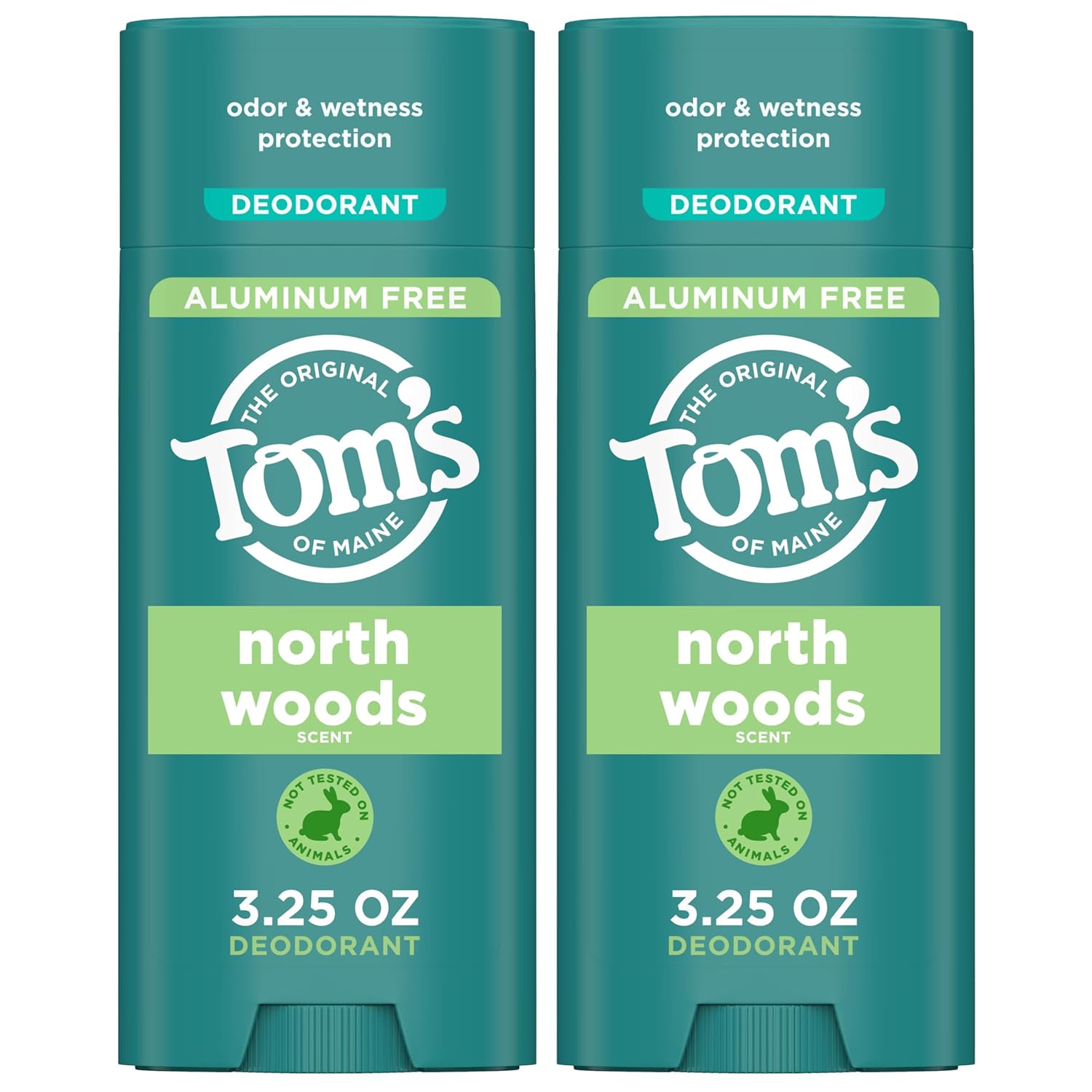 Tom’S Of Maine North Woods Natural Deodorant For Men And Women, Aluminum Free, 3.25 Oz, 2-Pack