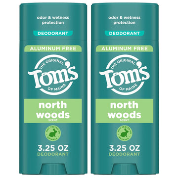 Tom’S Of Maine North Woods Natural Deodorant For Men And Women, Aluminum Free, 3.25 Oz, 2-Pack