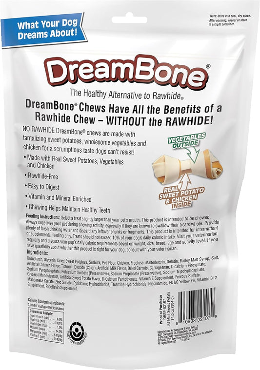 DreamBone Sweet Potato Dog Chew (24 Piece/Pack), Mini