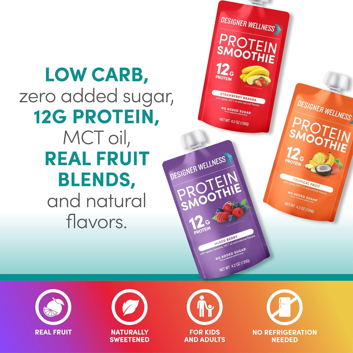 Designer Wellness Protein Smoothies Variety Pack and Strawberry Banana Bundle