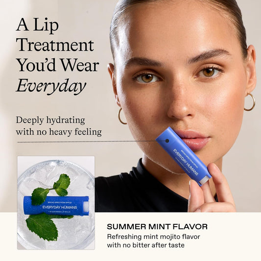 Everyday Humans Spf30 Sunscreen Lip Balm Sun Glide, Uva/Uvb Protection, Hydrating, Smooth Dry Lips | Untinted, Mint Flavor