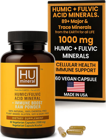 Humic And Fulvic Mineral Immune Boost Raw Powder Mineral Supplement, 60 Count