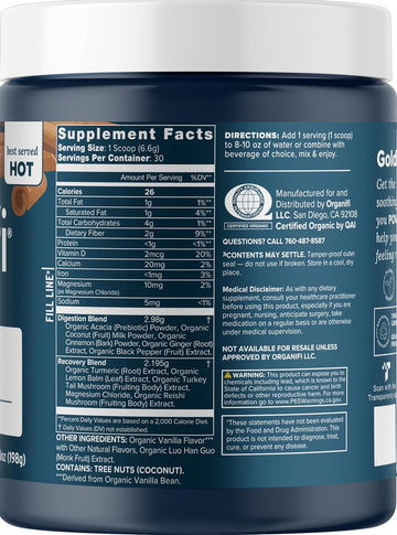 Organifi: Gold - Superfood Supplement Powder- 90 Servings (3 Pack) - Stress Support, Better Rest, Relaxation And Promotes Restful Sleep - Turmeric And Reishi Infused