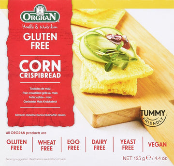 Orgran - Gluten Free Toasted Corn Crispbread 125G (Pack Of 3)