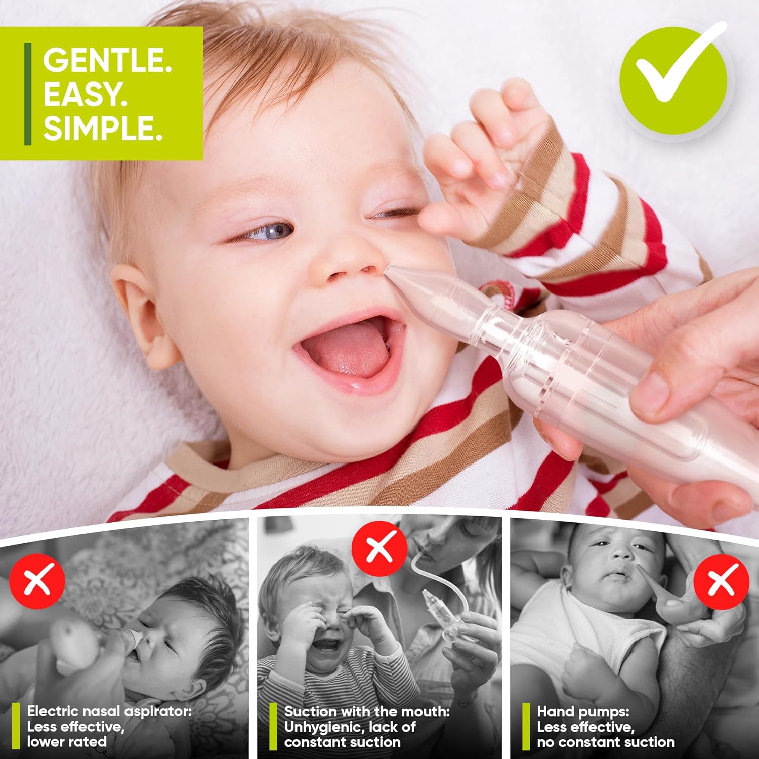 Airmed's Vac. Original Cleaning Brush for Baby’s Nasal Aspirator. Accessories for The Safe and Gentle Nasal Aspirator Vacuum Cleaner (Airmed's Vac Itself is Sold Separately) : Baby