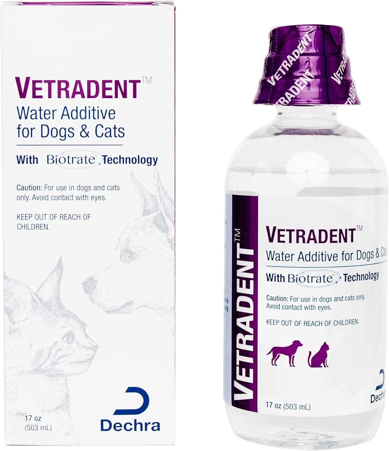 Dechra Vetradent Water Additive for Dogs and Cats 17 oz : Pet Supplies