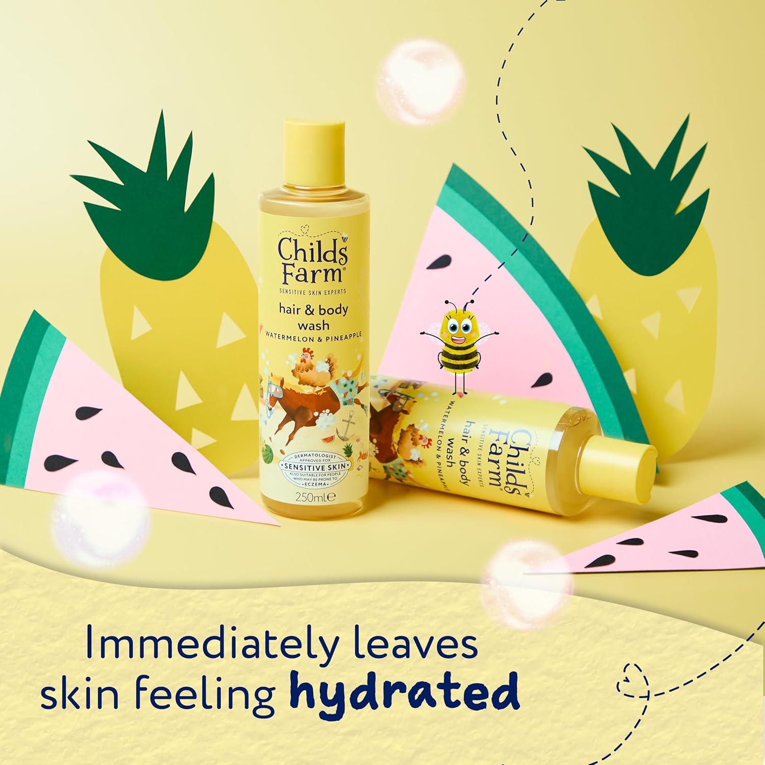 Childs Farm Kids Hair & Body Wash, Watermelon & Pineapple | Tear-free, Gently Cleanses | Suitable for Dry, Sensitive Skin, 250ml : Amazon.co.uk: Baby Products
