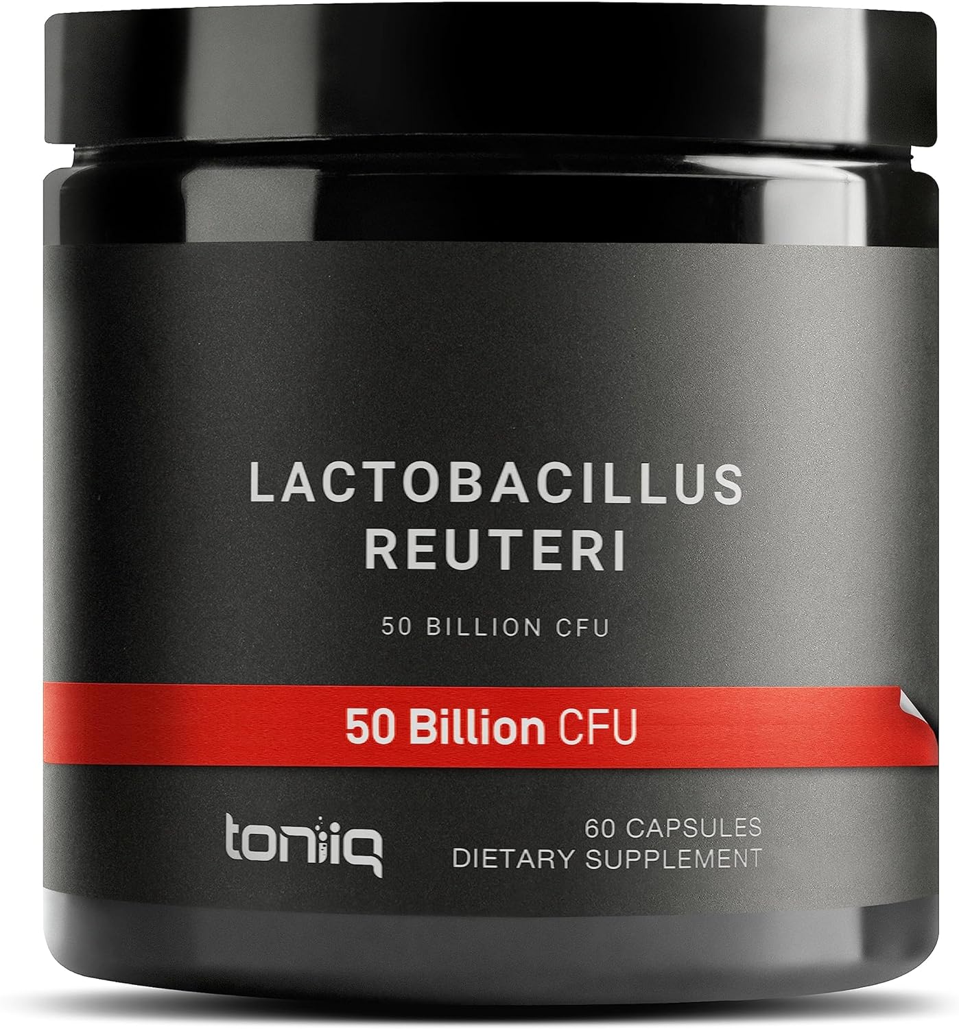 Toniiq 50 Billion Cfu Lactobacillus Reuteri Probiotic 50Mg Per Serving - L Reuteri Probiotics - Highest Cfu Count Lactobacillus Reuteri Probiotic - 60 Vegetarian Capsules - 60 Servings