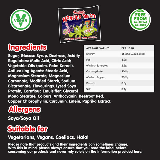 Swizzels Monster Treats Bag 440G - Perfect Halloween Sweets, Fun Swizzels Candy For Trick Or Treat, Parties & Sharing