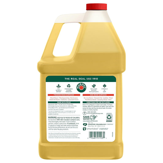 Murphy Oil Soap Wood Cleaner & Hardwood Floor Cleaner (128 Fluid Ounces | Case Of 4), Concentrated Formula, Original, Multi-Use Natural Wood Cleaner And Furniture Polish