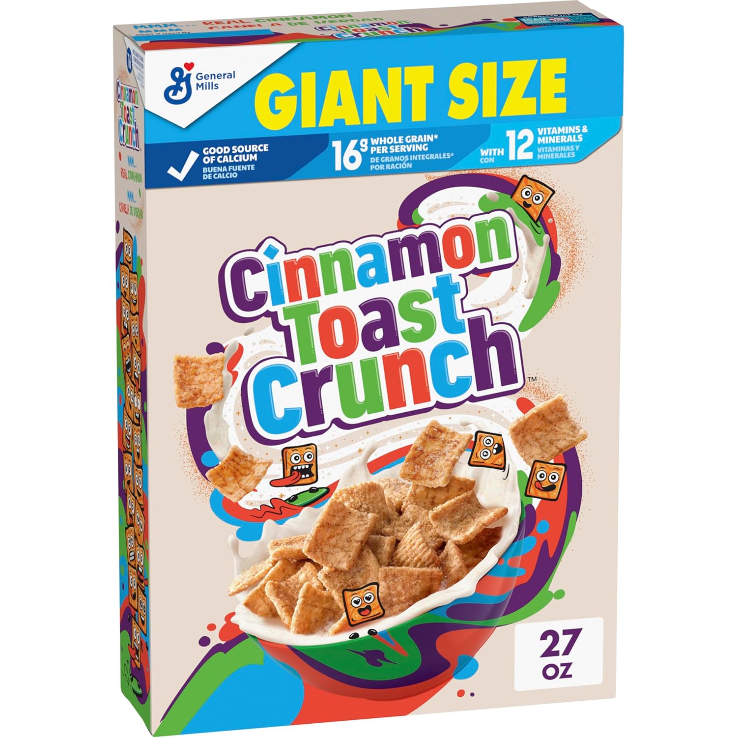Original Cinnamon Toast Crunch Breakfast Cereal, 27 OZ Giant Size Box
