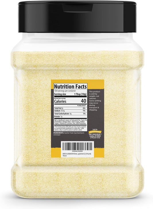 BIRCH & MEADOW Brewer's Yeast, 2.3 lb, Inactive Yeast, Smoothies & Shakes, Supplement