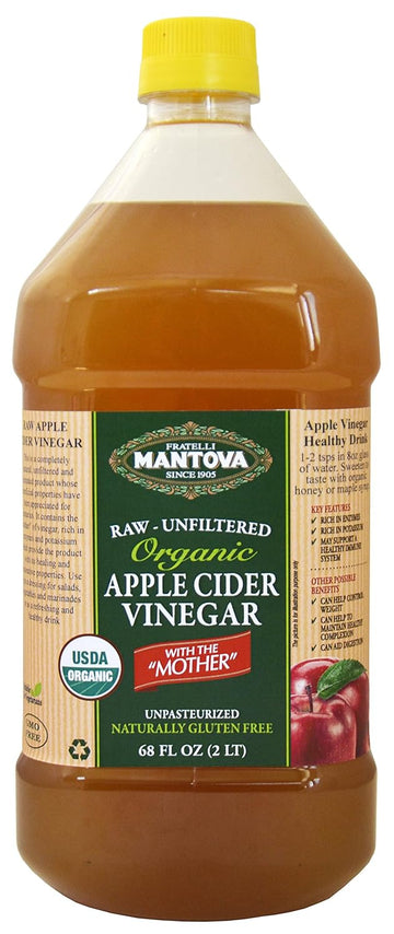 Organic Apple Cider Vinegar With The Mother 68 Oz -100% Usda Certified Organic - Raw, Unfiltered