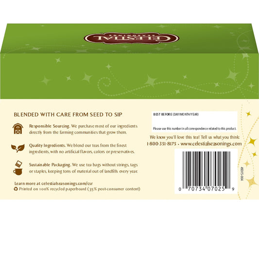 Celestial Seasonings Black Tea, Nutcracker Sweet, 18 Count (Pack Of 6)