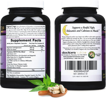 Doctors Nutra Muscle Ezze Pm Plus - 3,000Mg - Relaxant With Magnesium Glycinate - Gluten Free – 120 Capsules