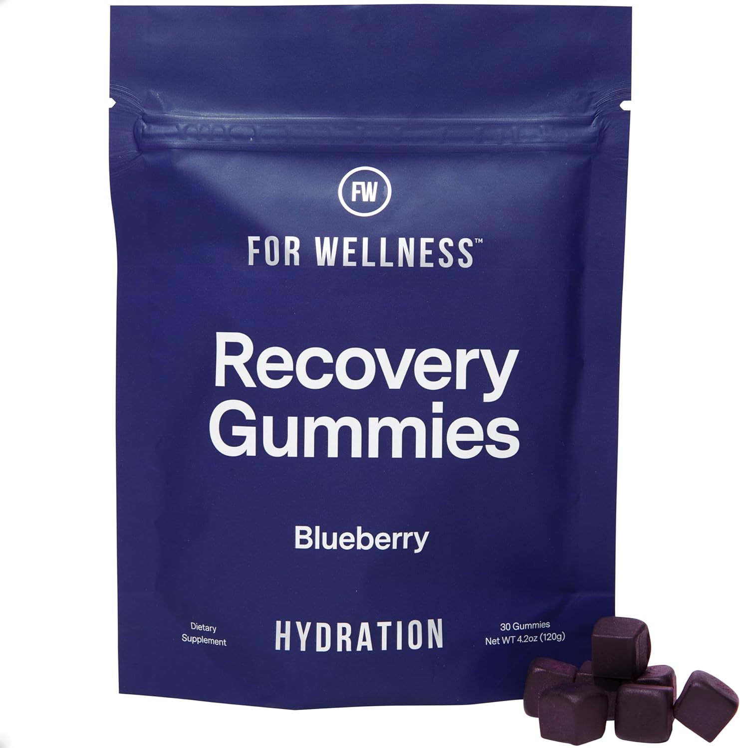 For Wellness Blueberry Recovery Gummies™ Hydration (30 Gummies) – Gummies That Replenish Vital Electrolytes, Support Muscle Recovery & Boost Energy