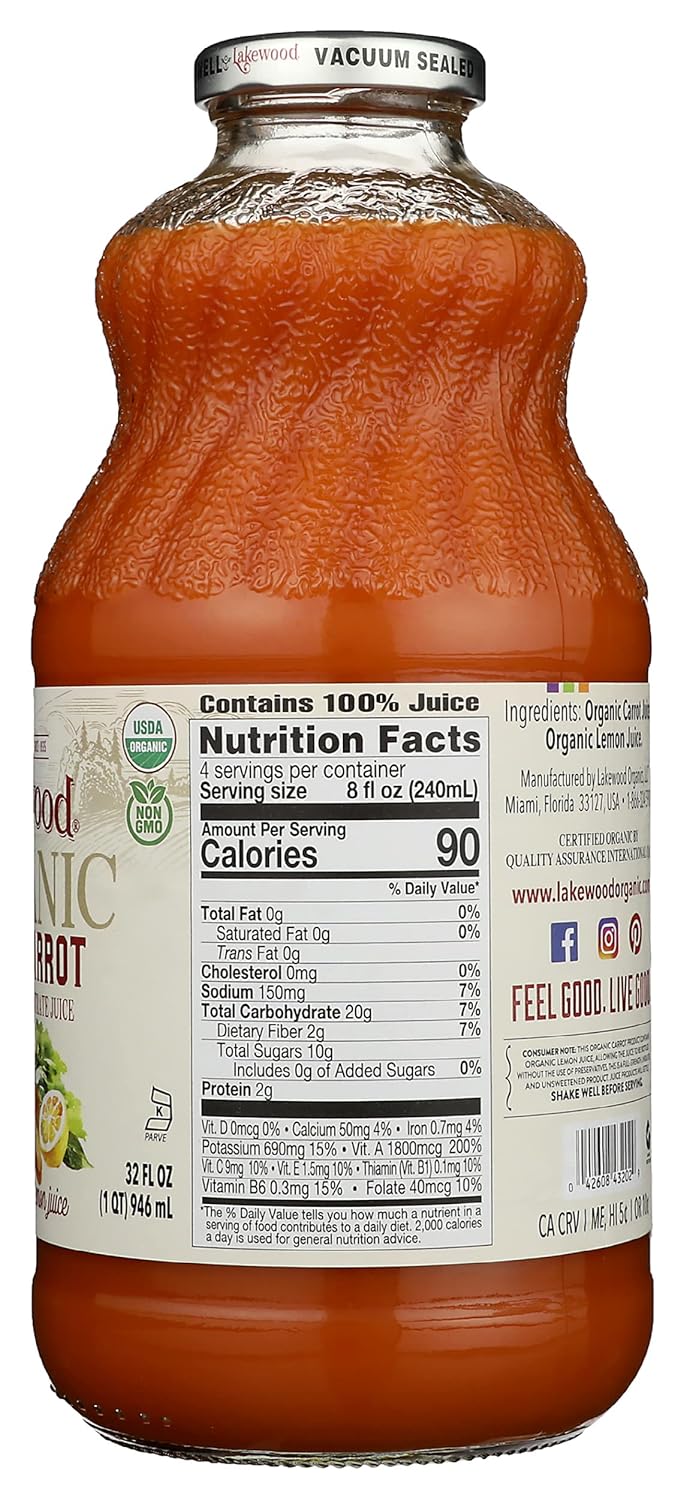 Lakewood Organic Fresh Pressed Pure Carrot -- (1 X 32 FL OZ)