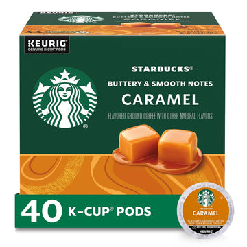 Starbucks K-Cup Coffee Pods—Caramel Flavored Coffee—100% Arabica—1 box (40 pods)