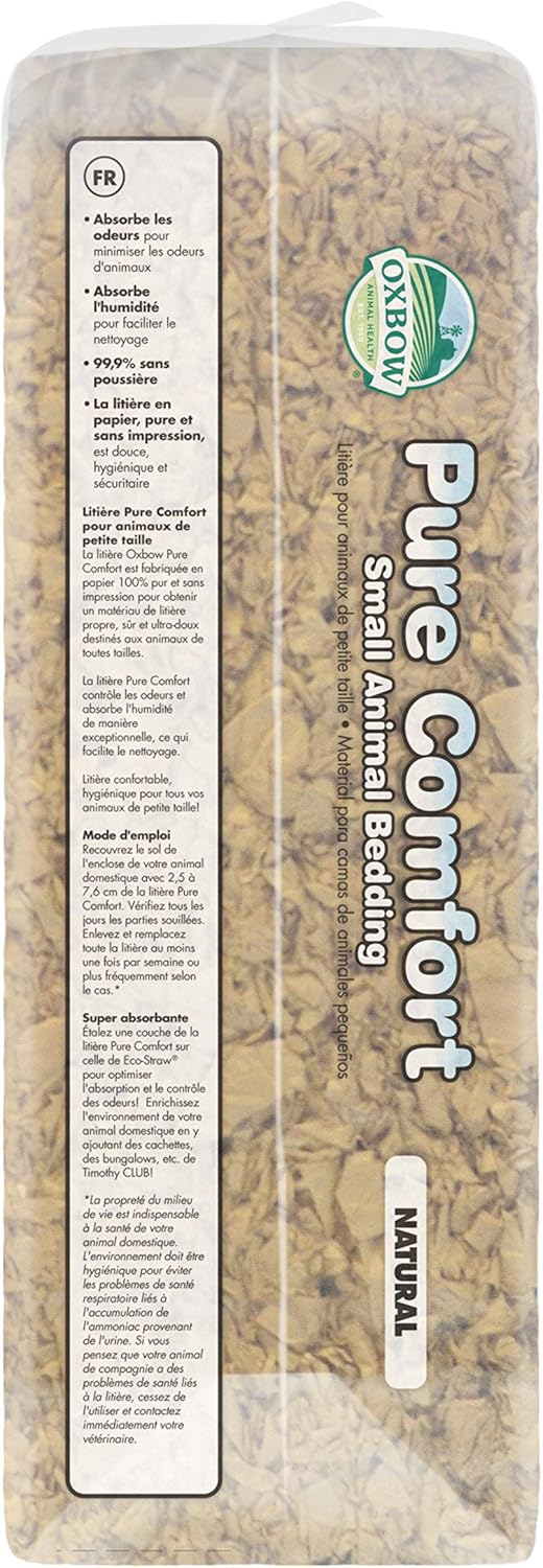 Oxbow Pure Comfort Small Animal Bedding - Odor & Moisture Absorbent, Dust-Free Bedding for Small Animals - Natural, 56 Liter Bag : Everything Else