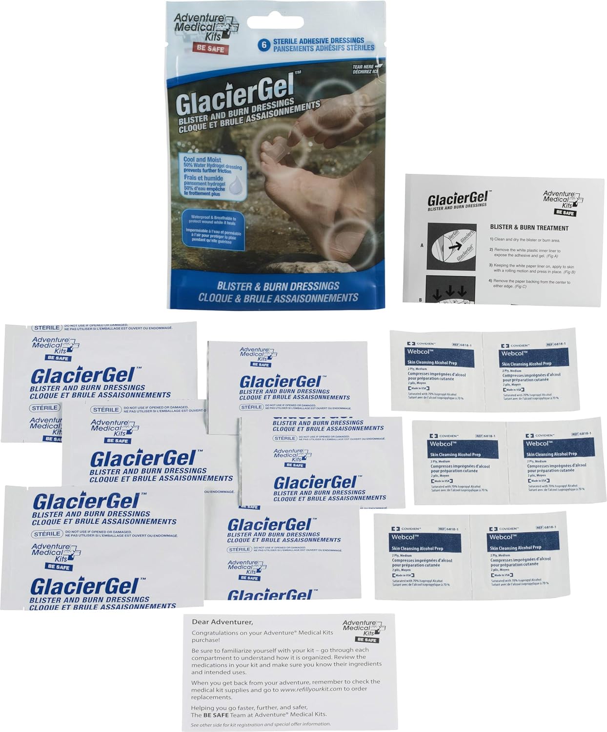 Adventure Medical Kits GlacierGel Blister and Burn Dressing - (Pack of 2) : Industrial & Scientific