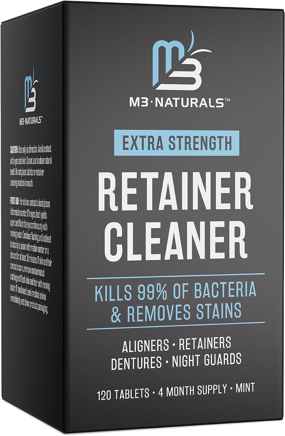 Retainer Cleanser Tablets Invisalign Cleaner Fsa Hsa Approved Remove Odors Discoloration Stains And Plaque 4 Month Supply Denture Cleansers Retainers Mouth Guards Denture Bath Mint By M3 Naturals