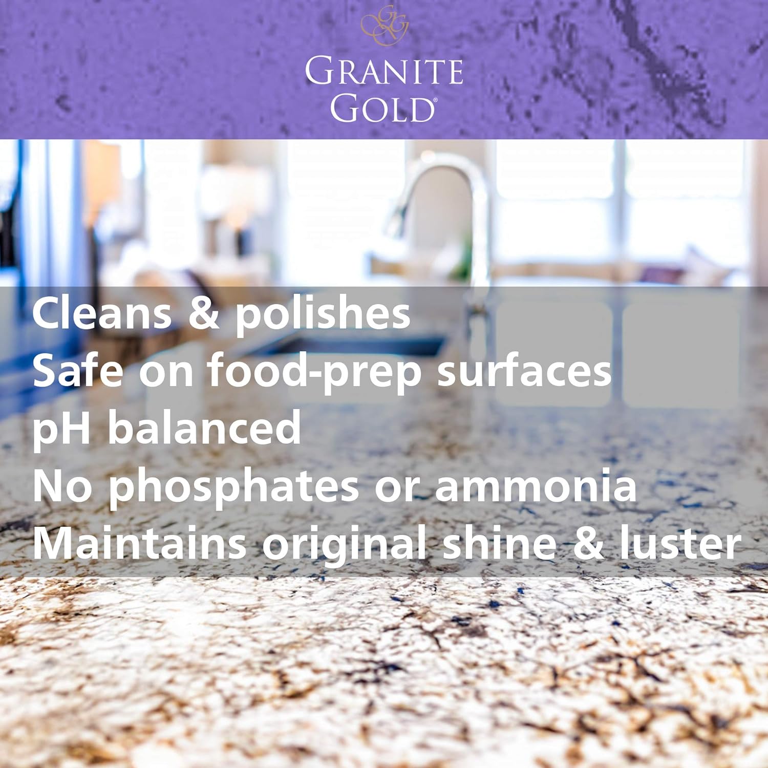 Granite Gold Clean and Shine Refill, Streak-Free Deep Cleaning and Polishing of Natural Stone and Quartz Surfaces, 64 Ounces : Health & Household