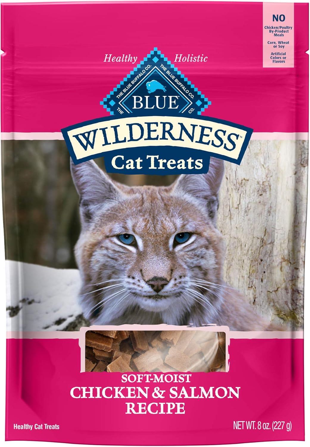 Blue Buffalo Wilderness Grain Free Soft-Moist Cat Treats, Chicken & Salmon 8-Oz Bag