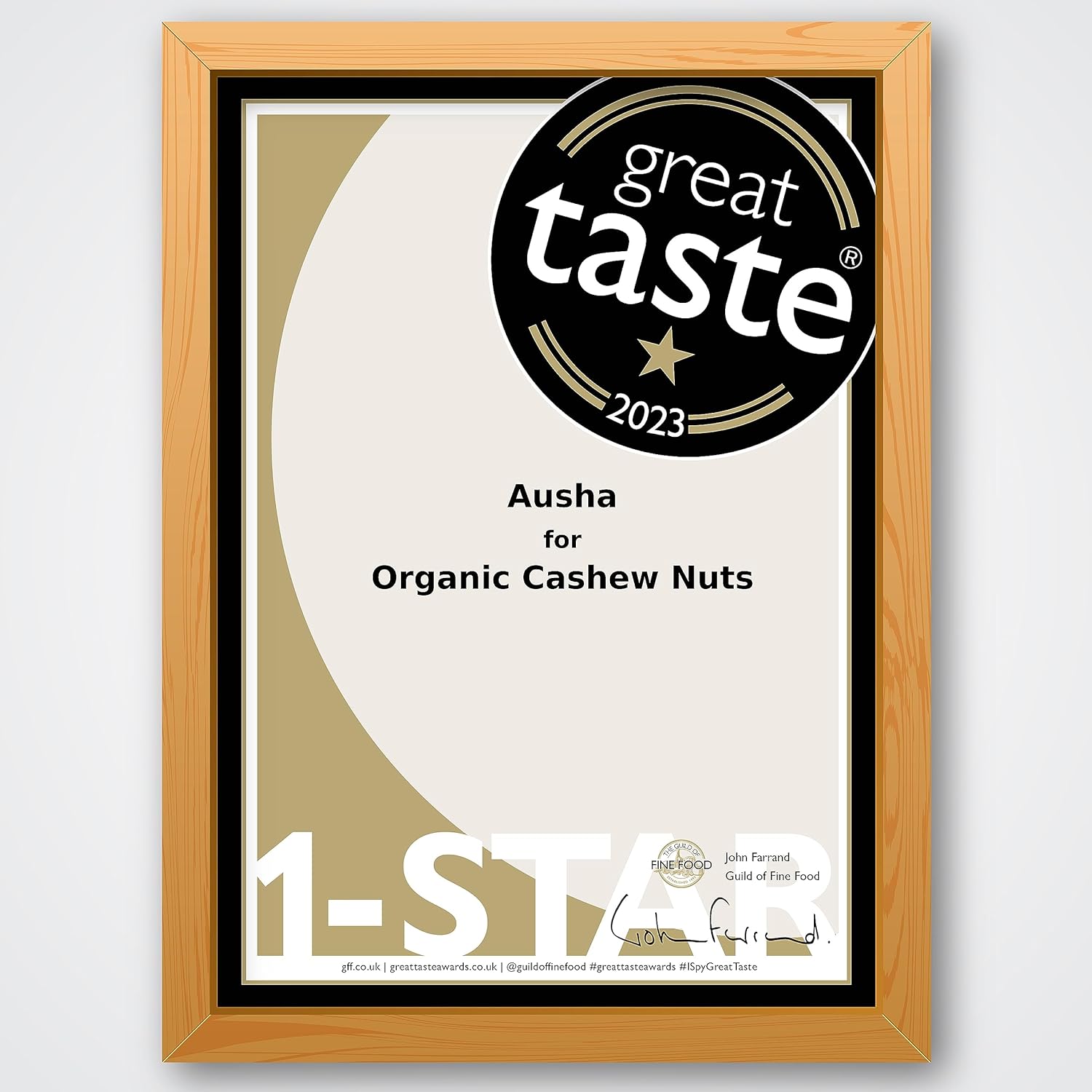 Ausha Organic CASHEW NUTS Whole 500g - UK Certified Organic by Soil Association - 1* GREAT TASTE AWARD : Amazon.co.uk: Grocery