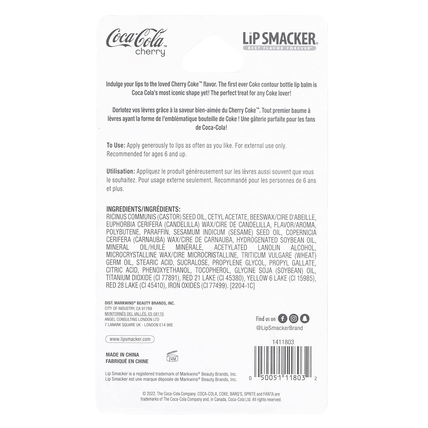 Lip Smacker Coca Cola Collection, lip balm made for kids - Holiday Classic Cherry Coke : Beauty & Personal Care