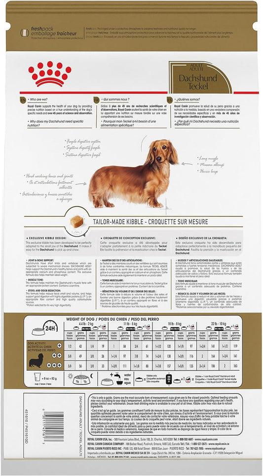 Royal Canin Dachshund Adult Breed Specific Dry Dog Food, 2.5 lb bag